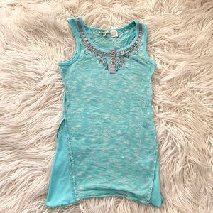 Miss Me Burnout embroidered cross Tank Top